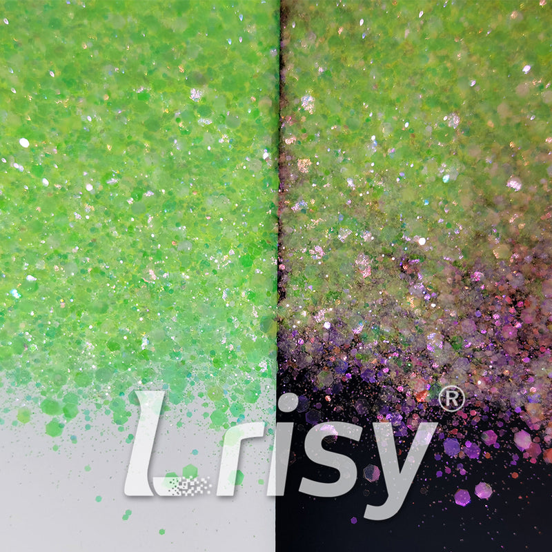 Iridescent Green General Mixed High Brightness Glitter FC008