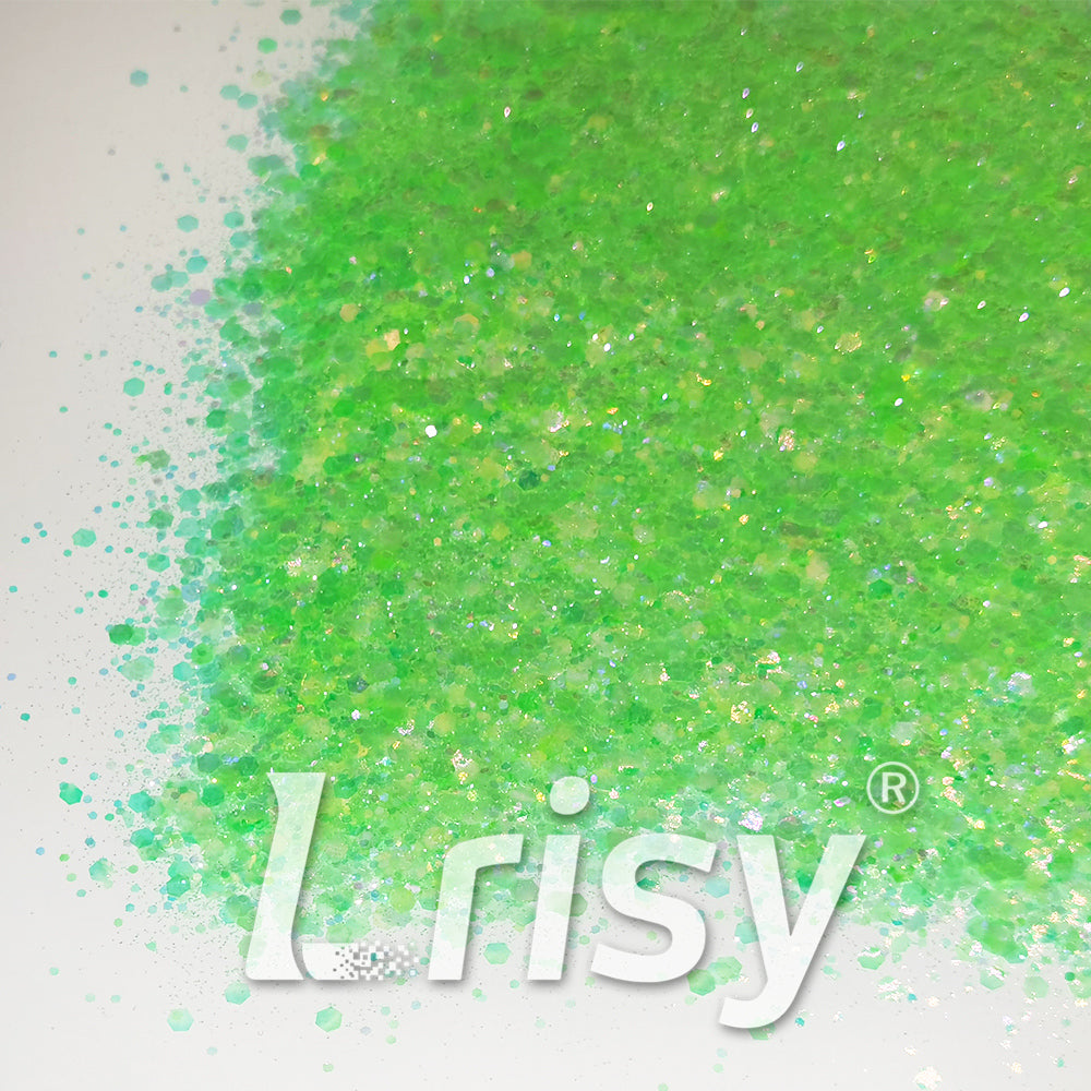 Iridescent Grass Green General Mixed High Brightness Glitter FC003