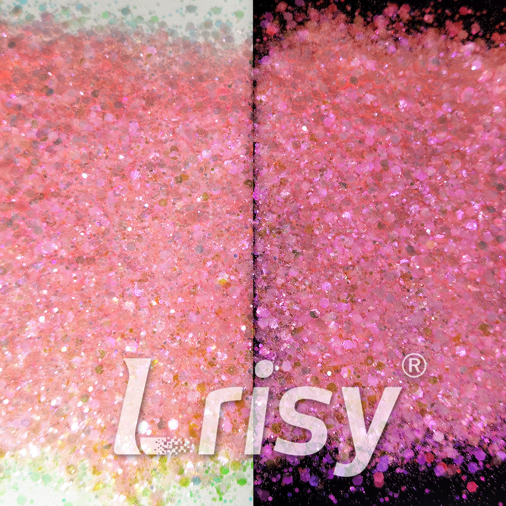 Iridescent Light Red General Mixed High Brightness Glitter FC002