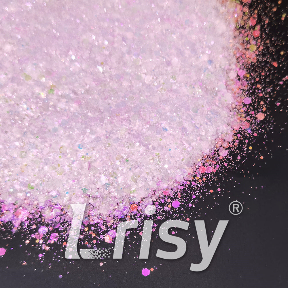 Iridescent Light Pink General Mixed High Brightness Glitter FC006
