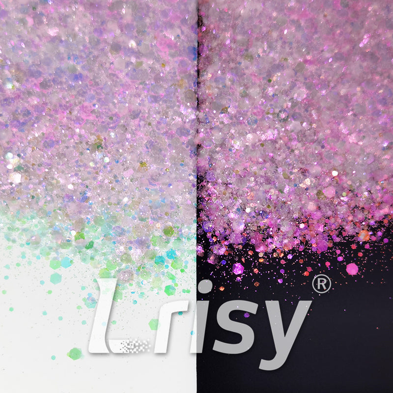 Iridescent Light Pink General Mixed High Brightness Glitter FC006