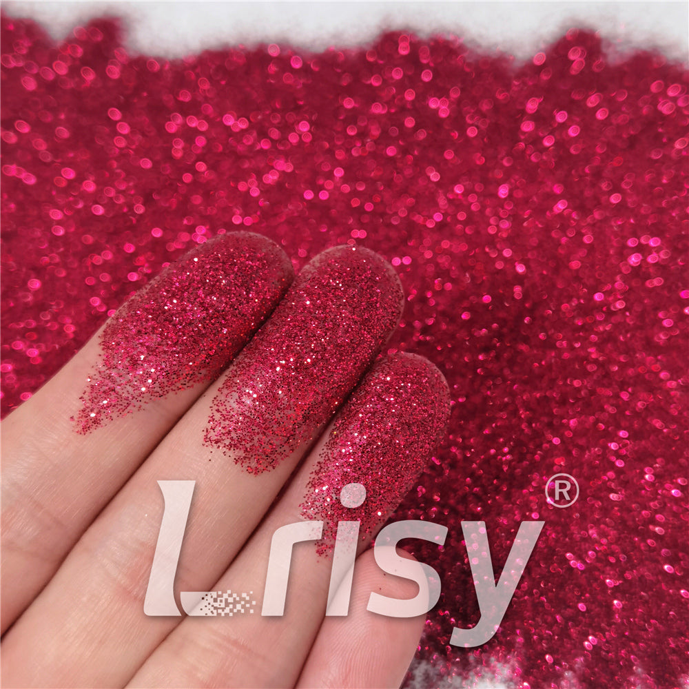 0.2mm Rose Red Glitter Pure Color B0912A