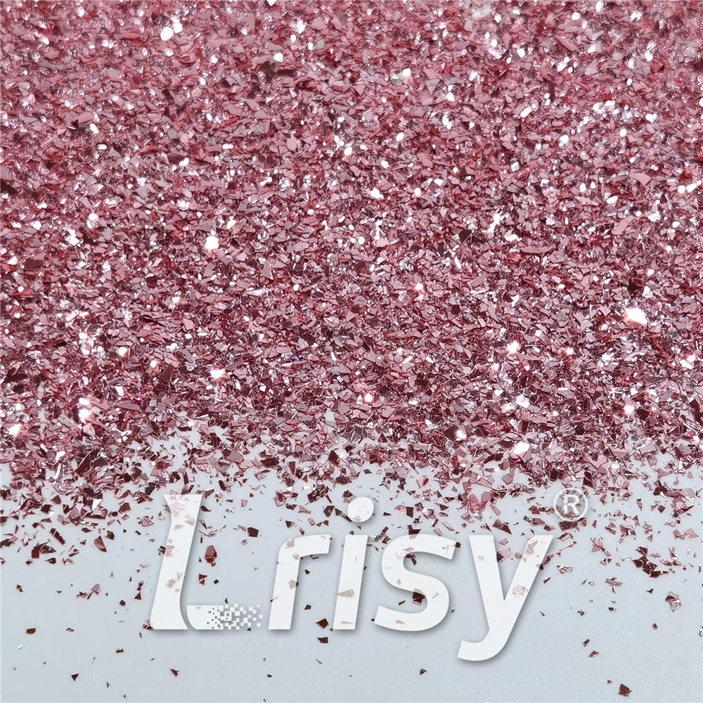 Tender Pink Pure Color Cellophane Glitter Flakes Shards B0920 2x2