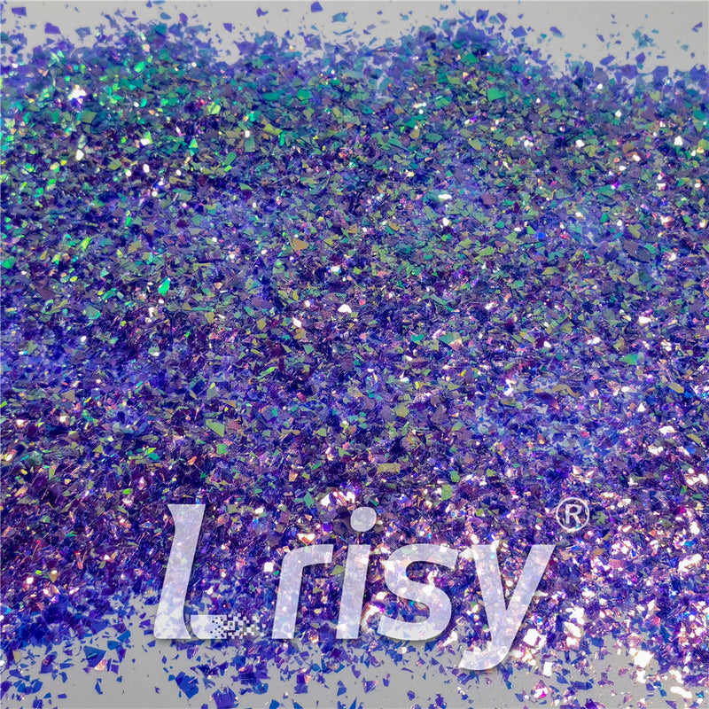 Fluorescent Purple High Brightness Iridescent Cellophane Glitter Shards (Flakes) FC336 4x4