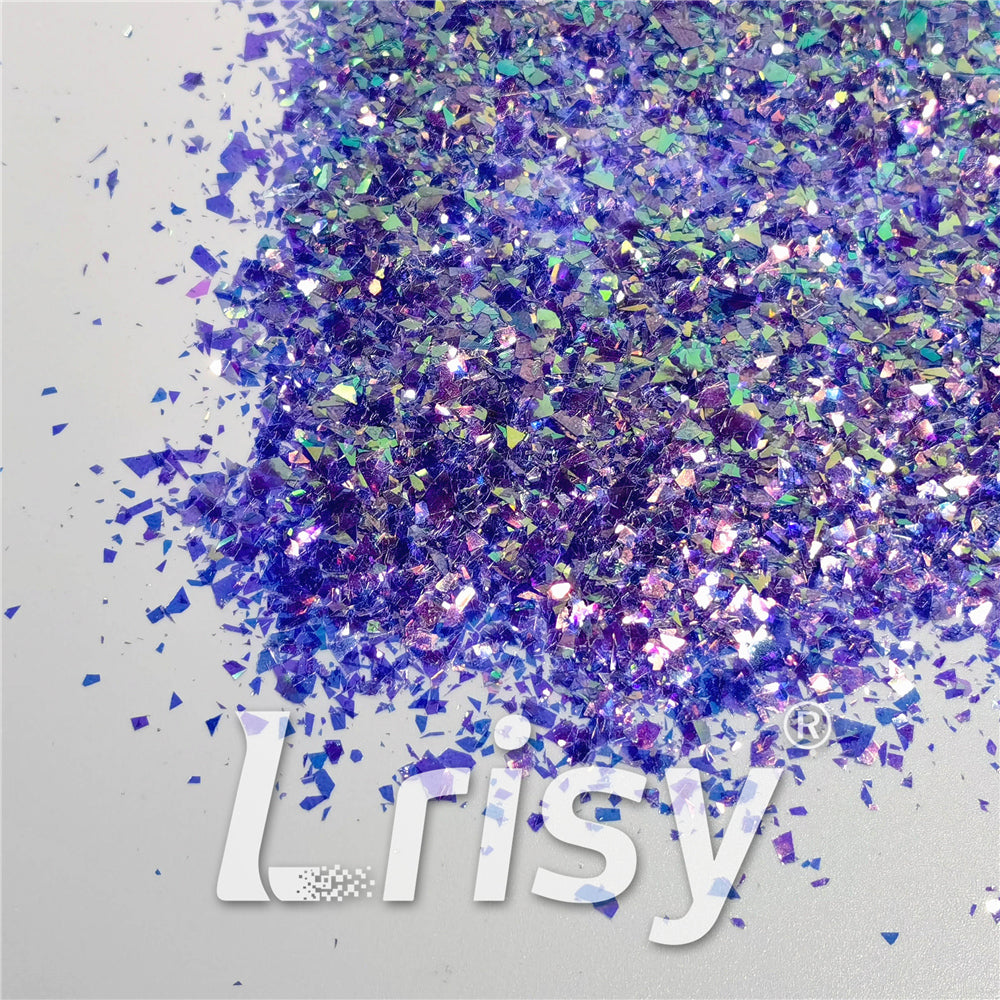 Fluorescent Purple High Brightness Iridescent Cellophane Glitter Shards (Flakes) FC336 4x4