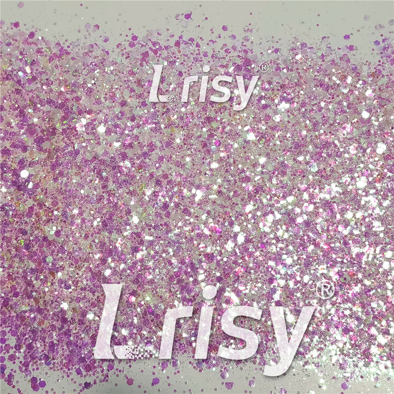Mixed Glow In The Dark Iridescent Pink Noctilucent Glitter YG-F322R