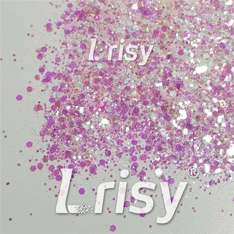 Mixed Glow In The Dark Iridescent Pink Noctilucent Glitter YG-F322R