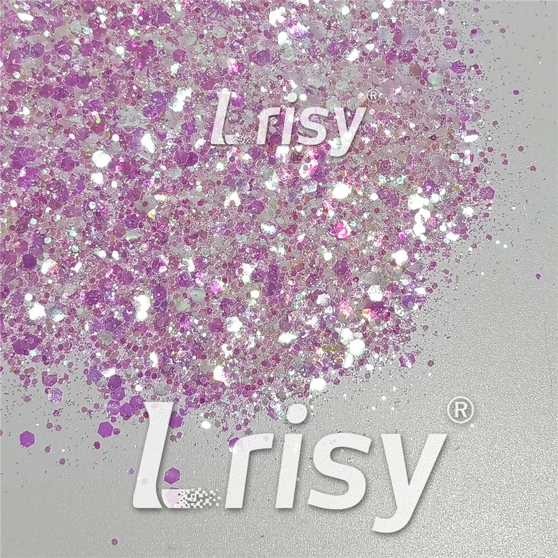 Mixed Glow In The Dark Iridescent Pink Noctilucent Glitter YG-F322R