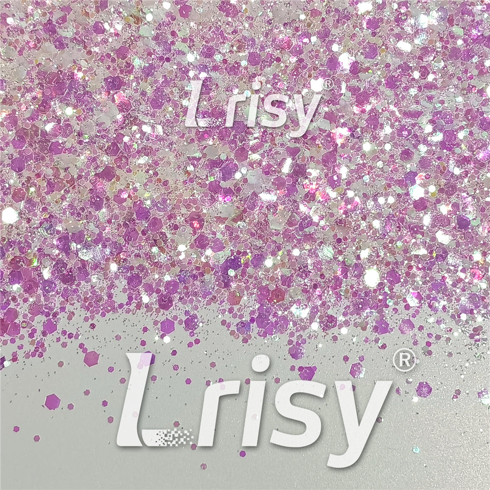 Mixed Glow In The Dark Iridescent Pink Noctilucent Glitter YG-F322R