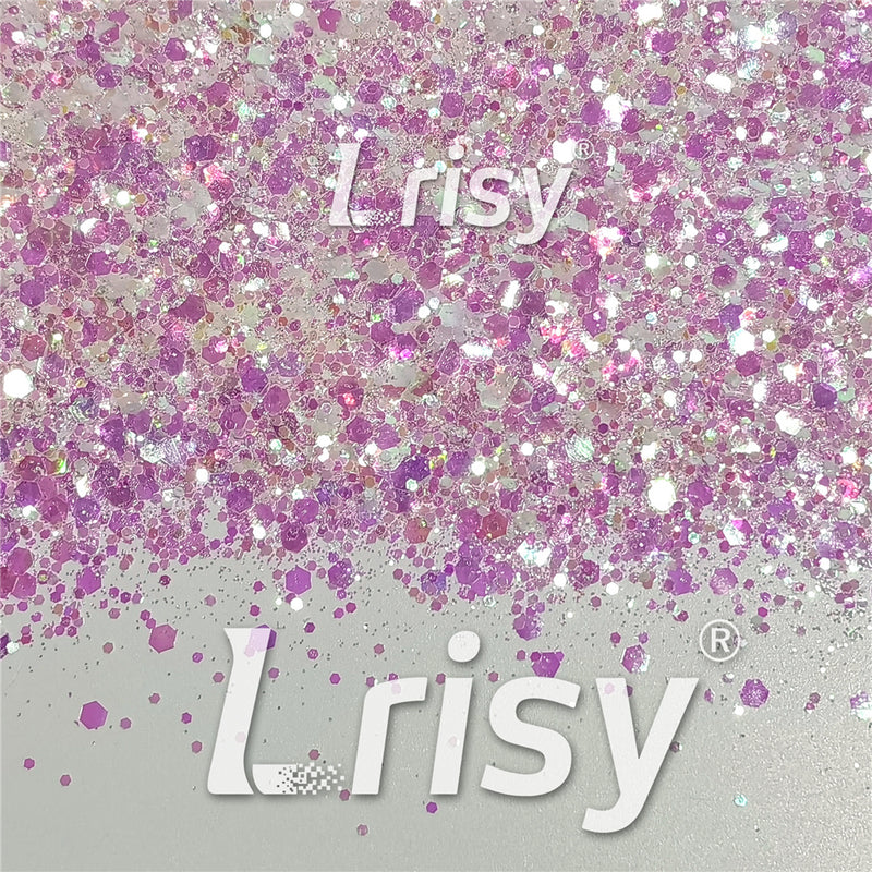 Mixed Glow In The Dark Iridescent Pink Noctilucent Glitter YG-F322R
