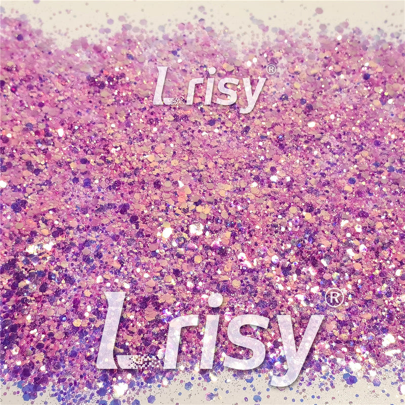Mixed Glow In The Dark Iridescent Pink Noctilucent Glitter YG-FC339A
