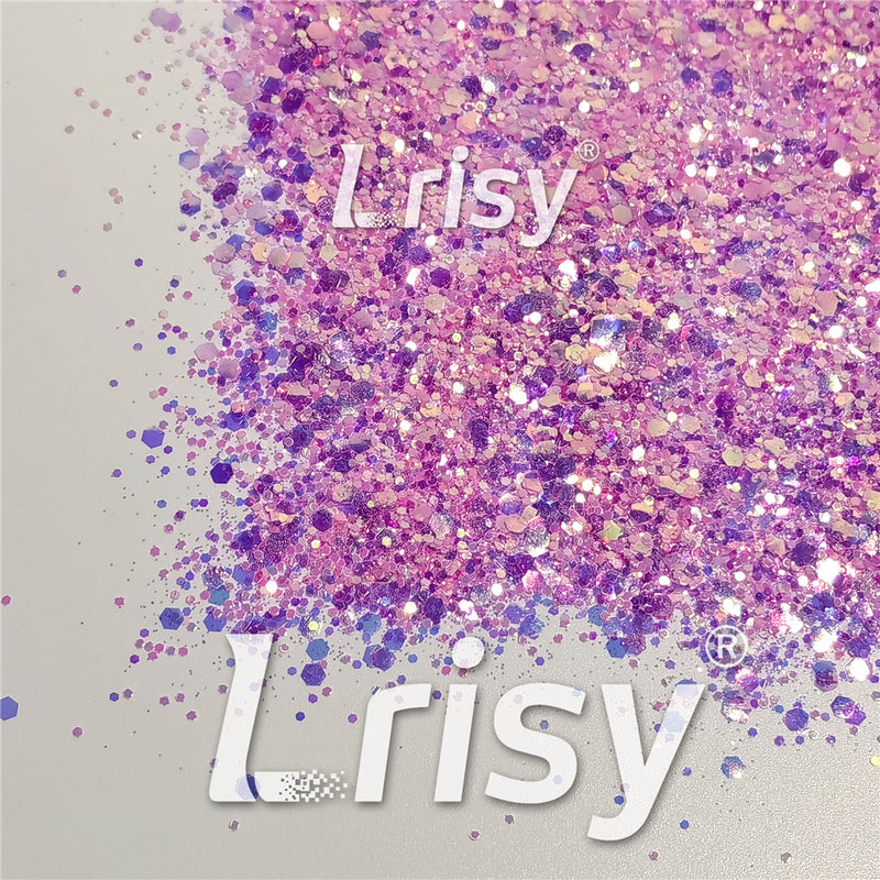 Mixed Glow In The Dark Iridescent Pink Noctilucent Glitter YG-FC339A