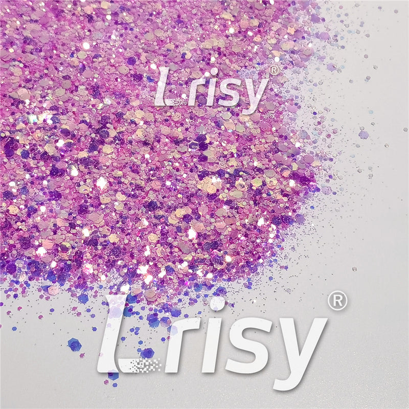 Mixed Glow In The Dark Iridescent Pink Noctilucent Glitter YG-FC339A