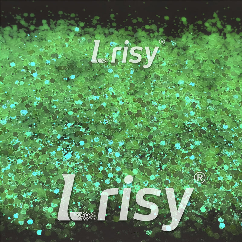Pink To Green Glow In The Dark Iridescent Pink Noctilucent Glitter YG003