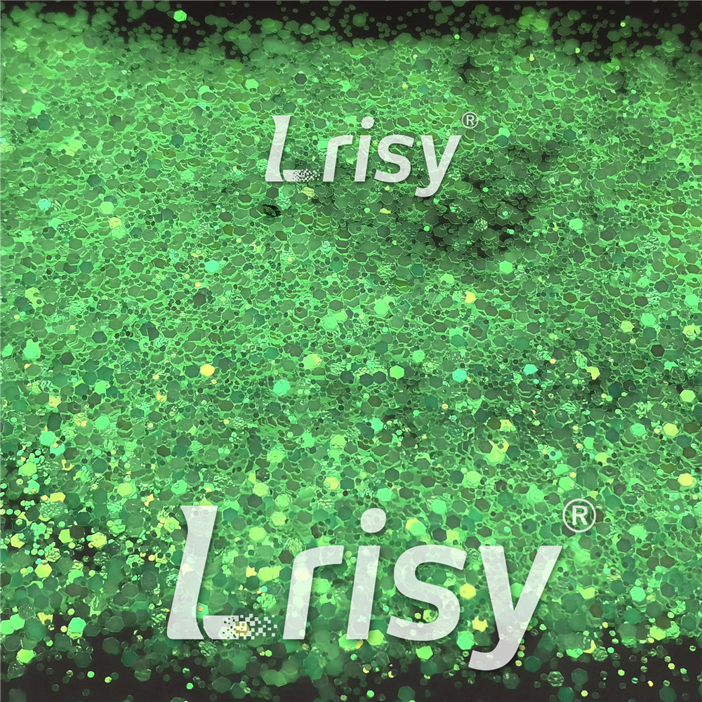 Blue To Green Glow In The Dark Iridescent Pink Noctilucent Glitter YG331