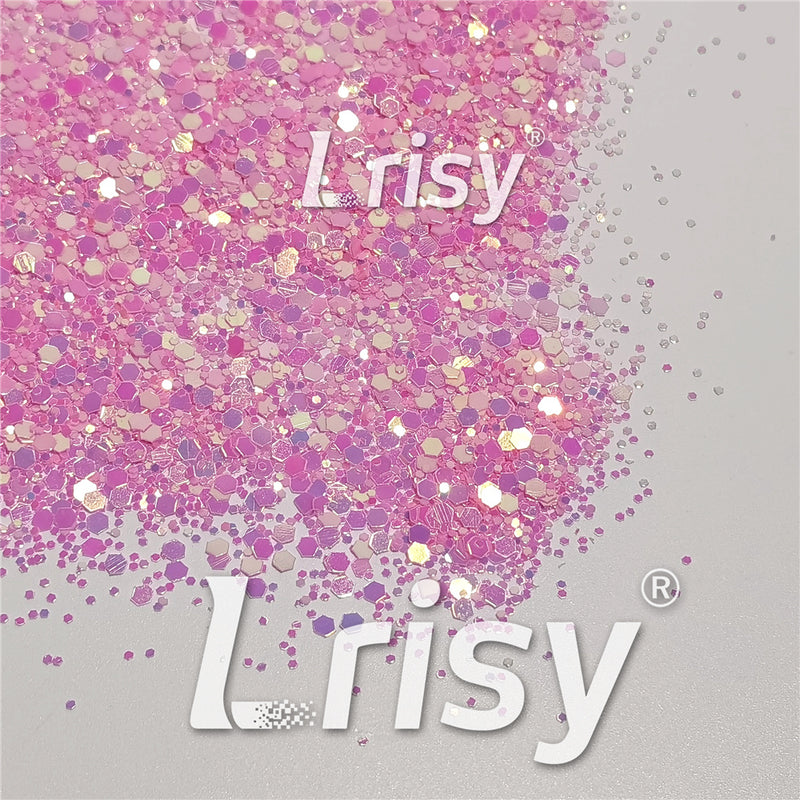 Fluorescent Pink To Pink In The Dark Iridescent Pink Noctilucent Glitter YG333