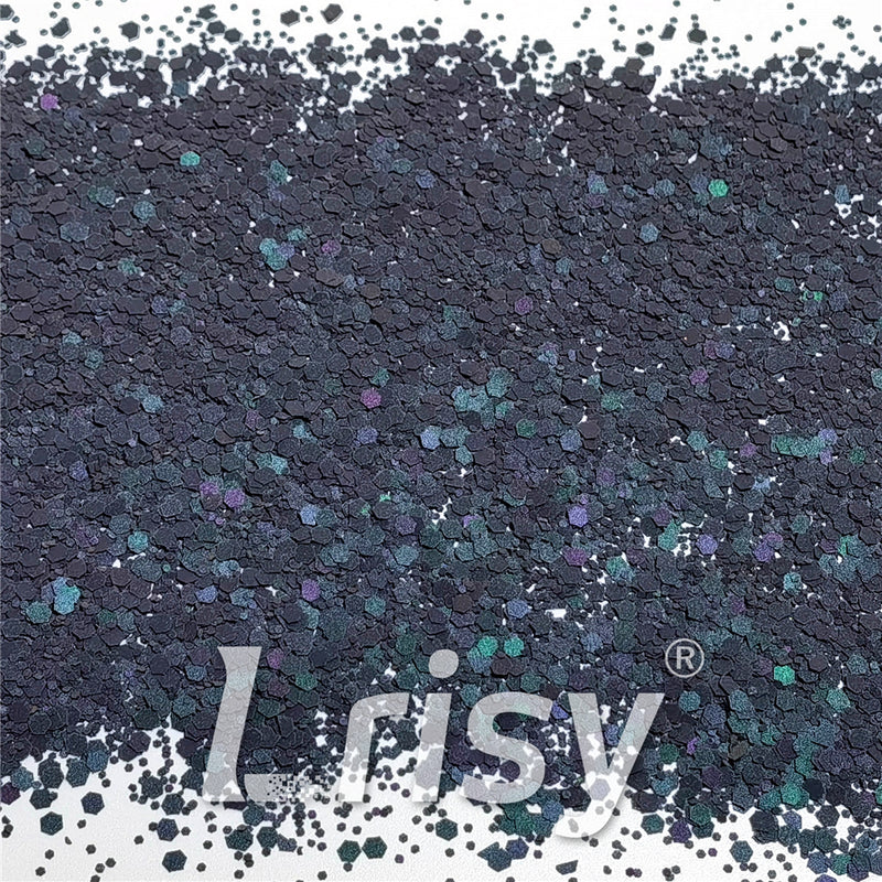 Mixed Glow In The Dark (Reflect Light At Night) Black To Purple Glitter FC-FG1000