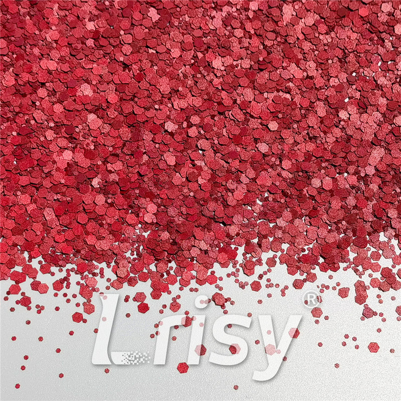 Mixed Glow In The Dark (Reflect Light At Night) Red Glitter FC-FG300