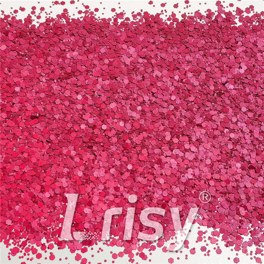 Mixed Glow In The Dark (Reflect Light At Night) Rose Red To Pink Glitter FC-FG912