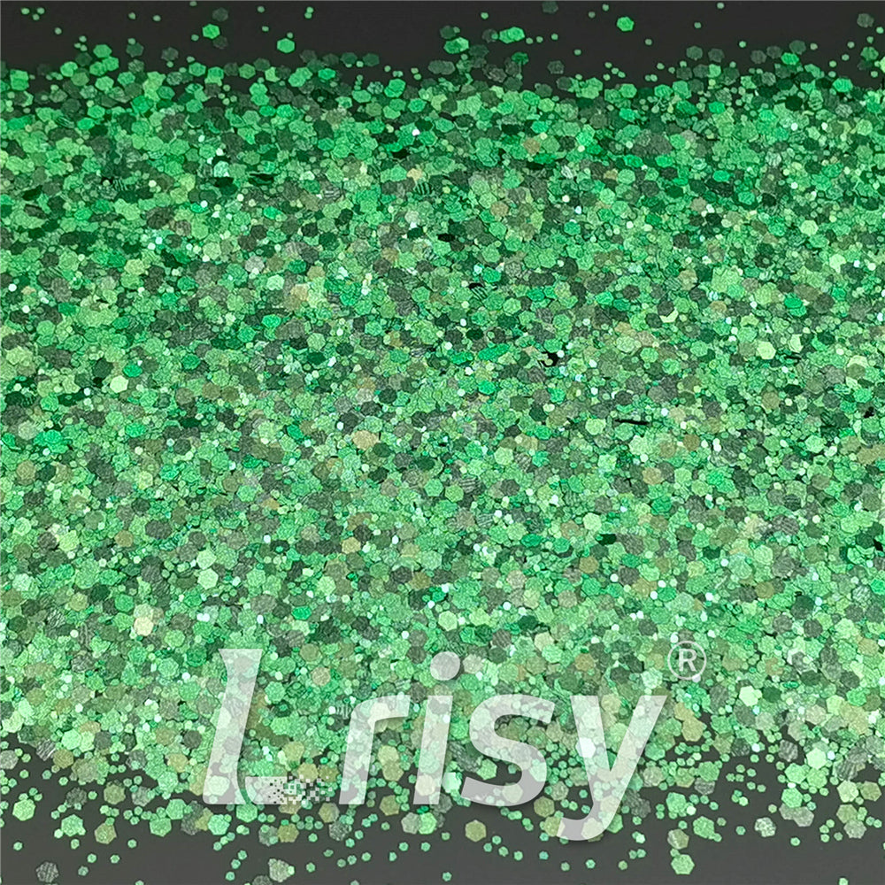 Mixed Glow In The Dark (Reflect Light At Night) Green Glitter FC-FG600