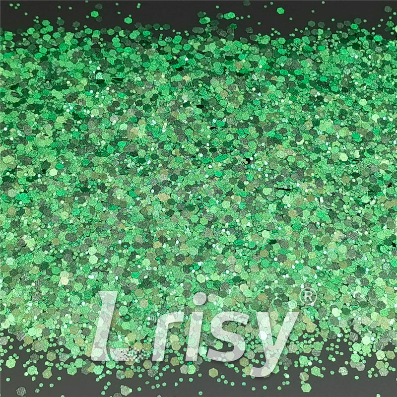 Mixed Glow In The Dark (Reflect Light At Night) Green Glitter FC-FG600