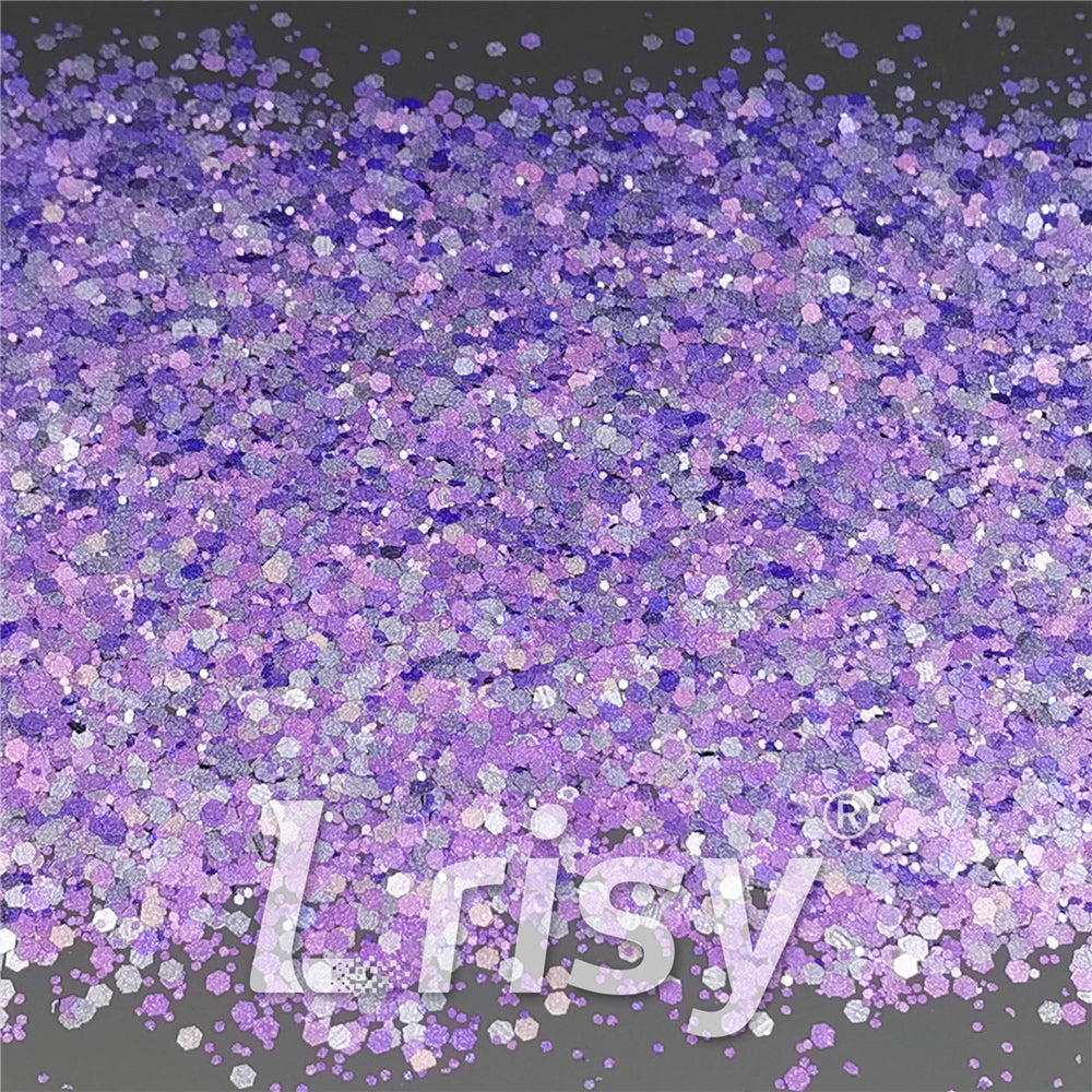 Mixed Glow In The Dark (Reflect Light At Night) Purple Glitter FC-FG800