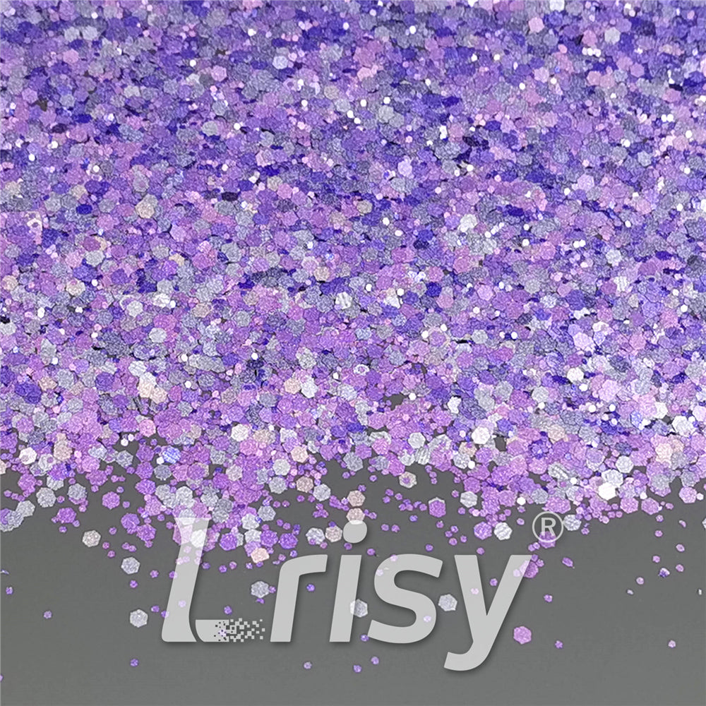 Mixed Glow In The Dark (Reflect Light At Night) Purple Glitter FC-FG800