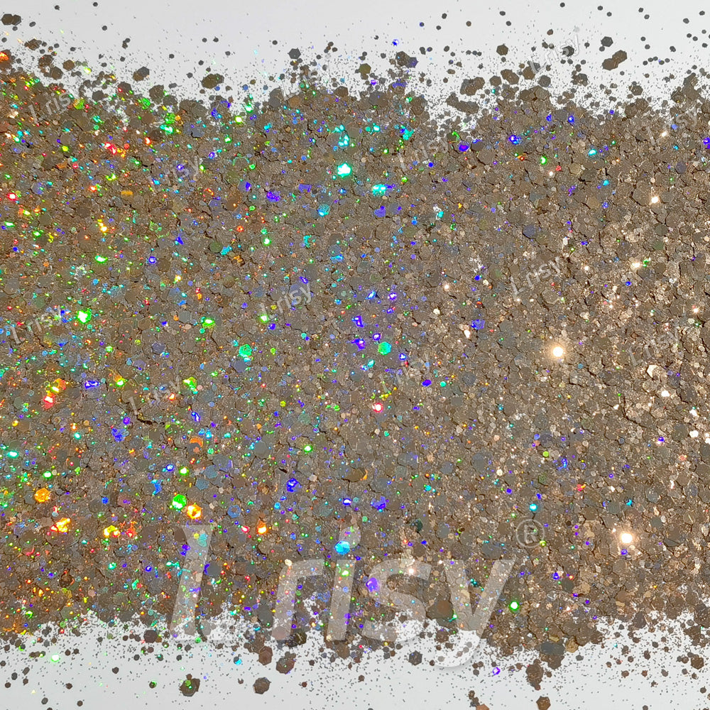 General Mixed High Holographic Sand Gold Cosmetic Grade Glitter SLG002