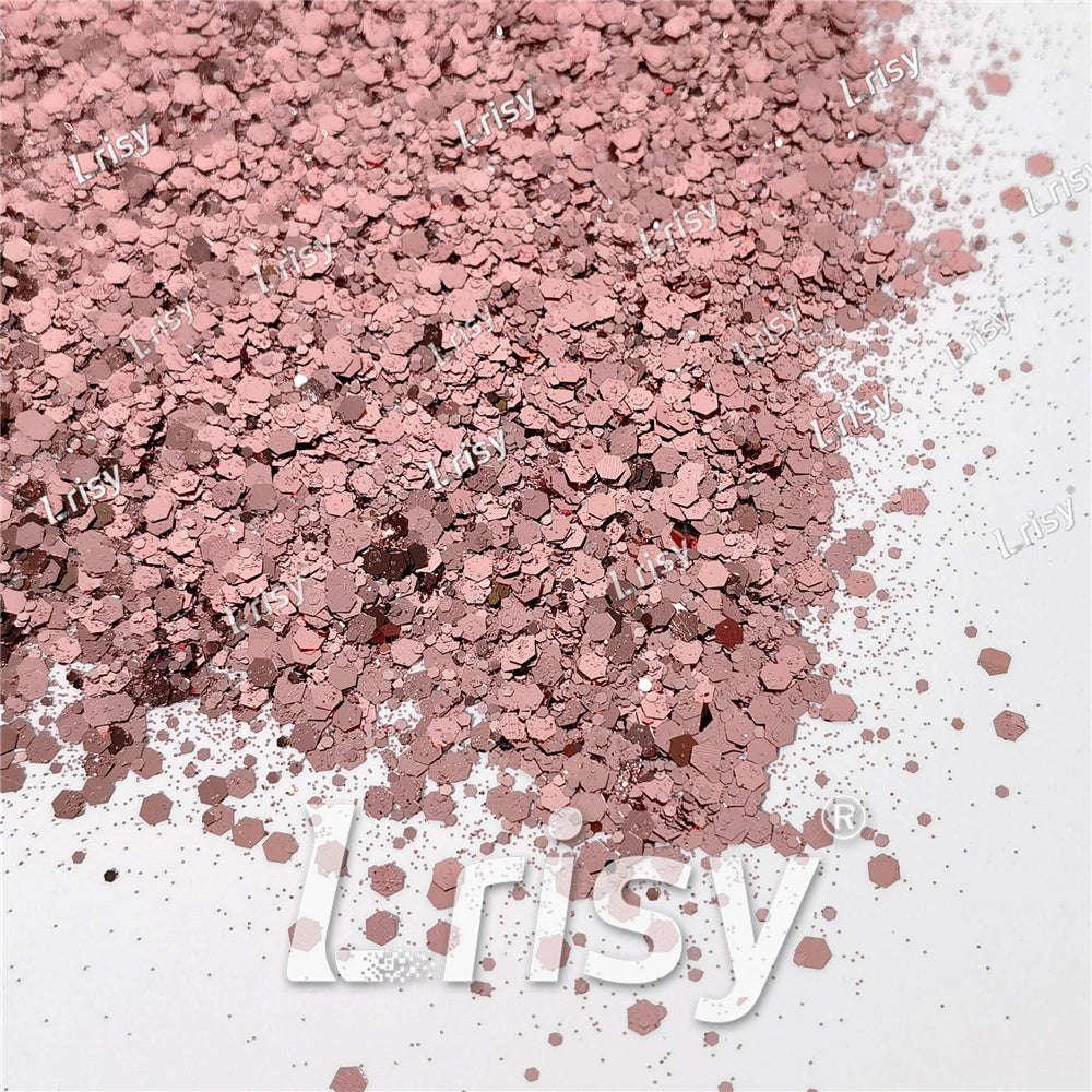 General Mixed Rose Gold Glitter Pure Color B0230