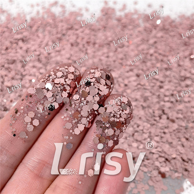 General Mixed Rose Gold Glitter Pure Color B0230