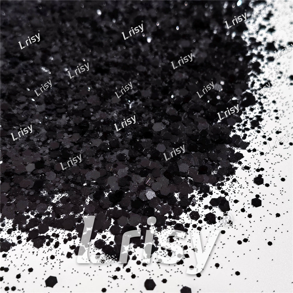 General Mixed Black Pearl Glitter Pure Color B01000A