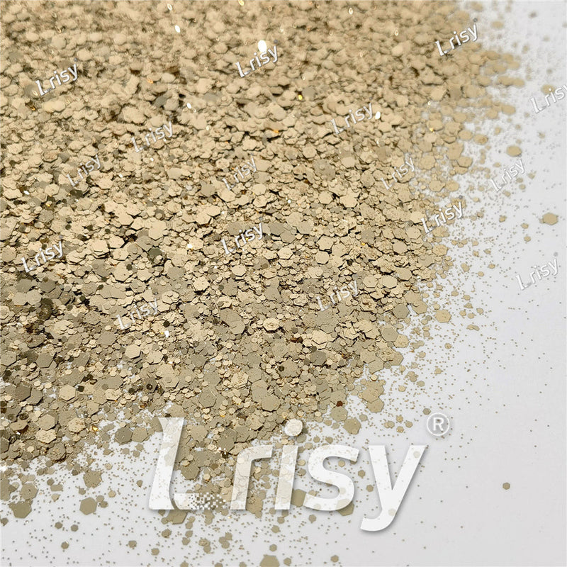General Mixed Champagne Gold Glitter Pure Color B0212