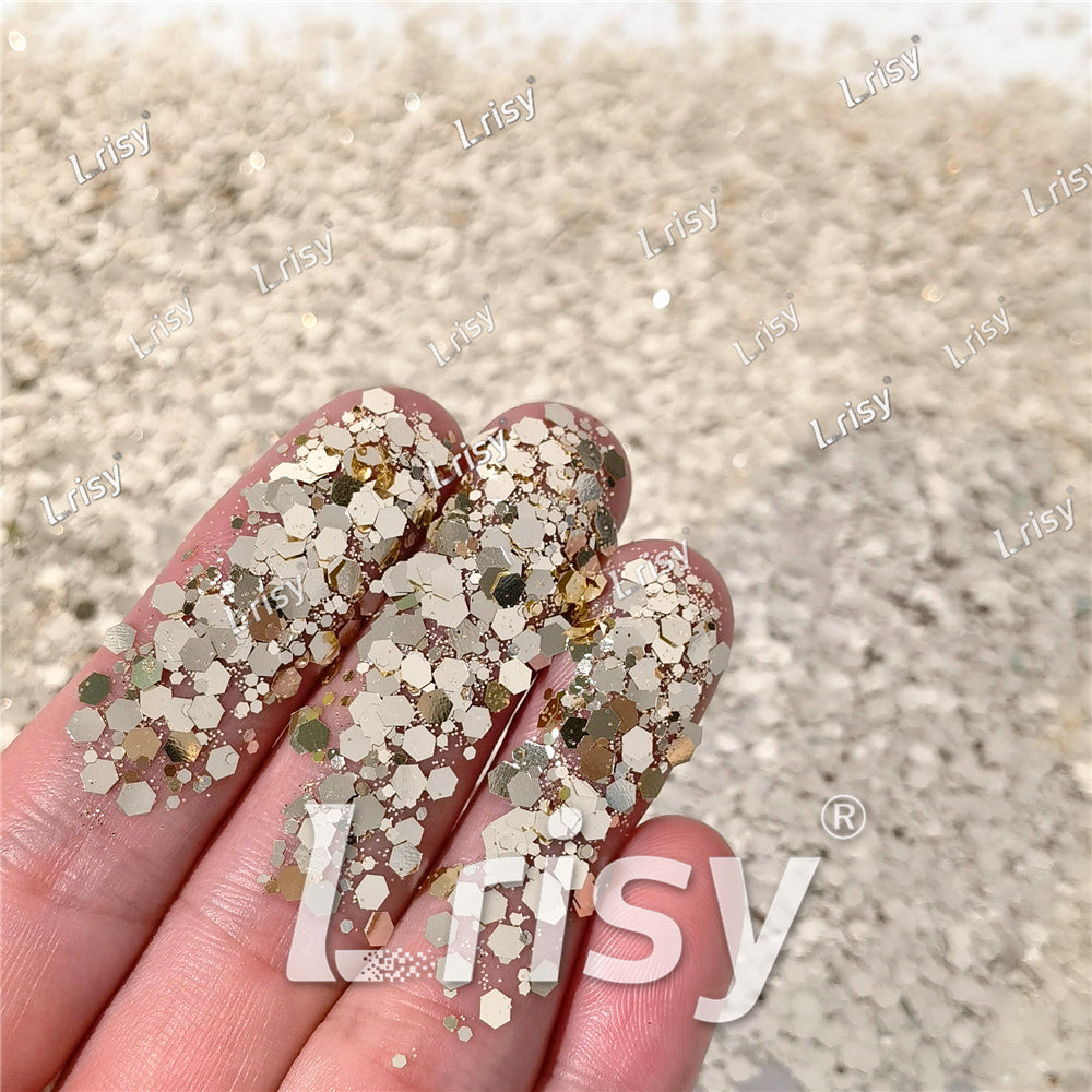 General Mixed Luxury Gold Glitter Pure Color B0217