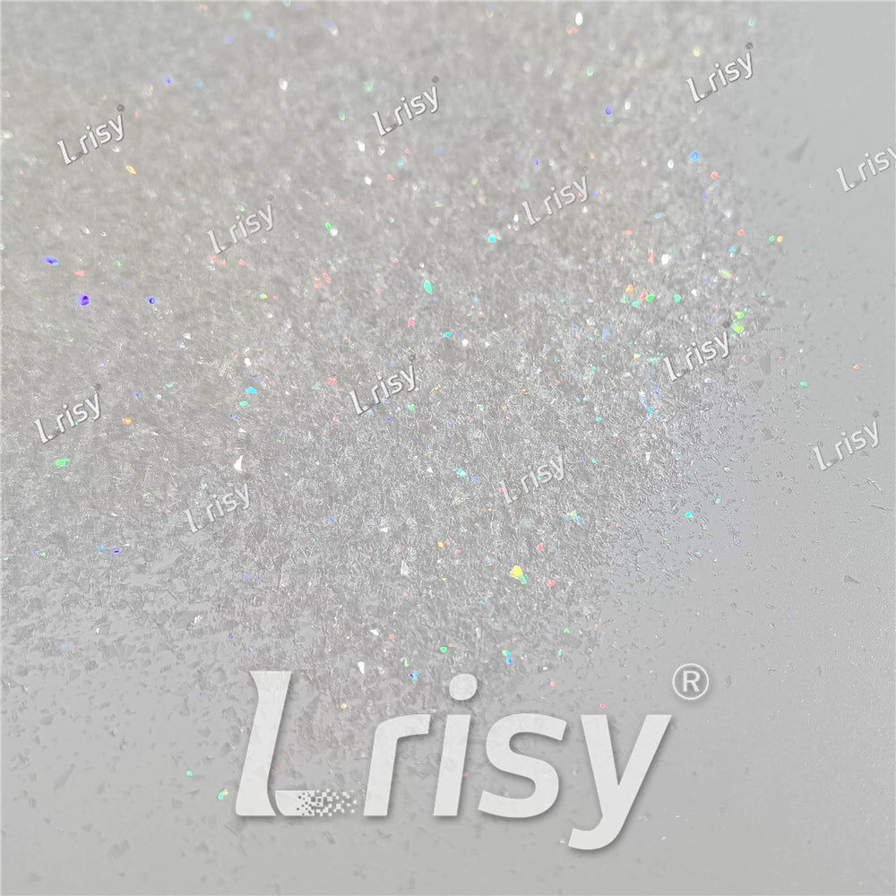 Translucent Holographic White Confetti Glitter Flakes Shards LB01100 2x2