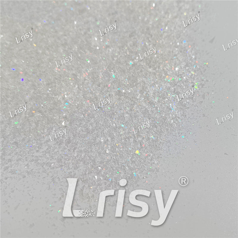 Translucent Holographic White Confetti Glitter Flakes Shards LB01100 2x2
