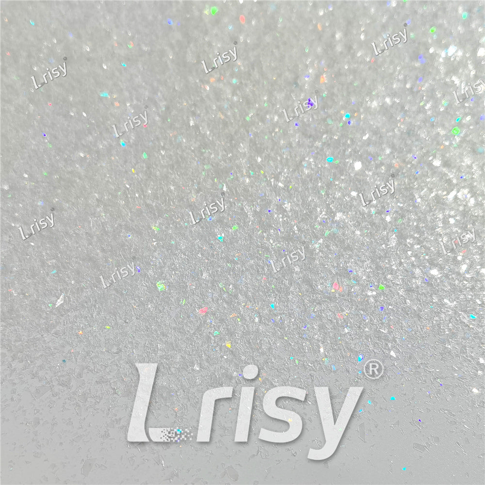Translucent Holographic White Confetti Glitter Flakes Shards LB01100 2x2