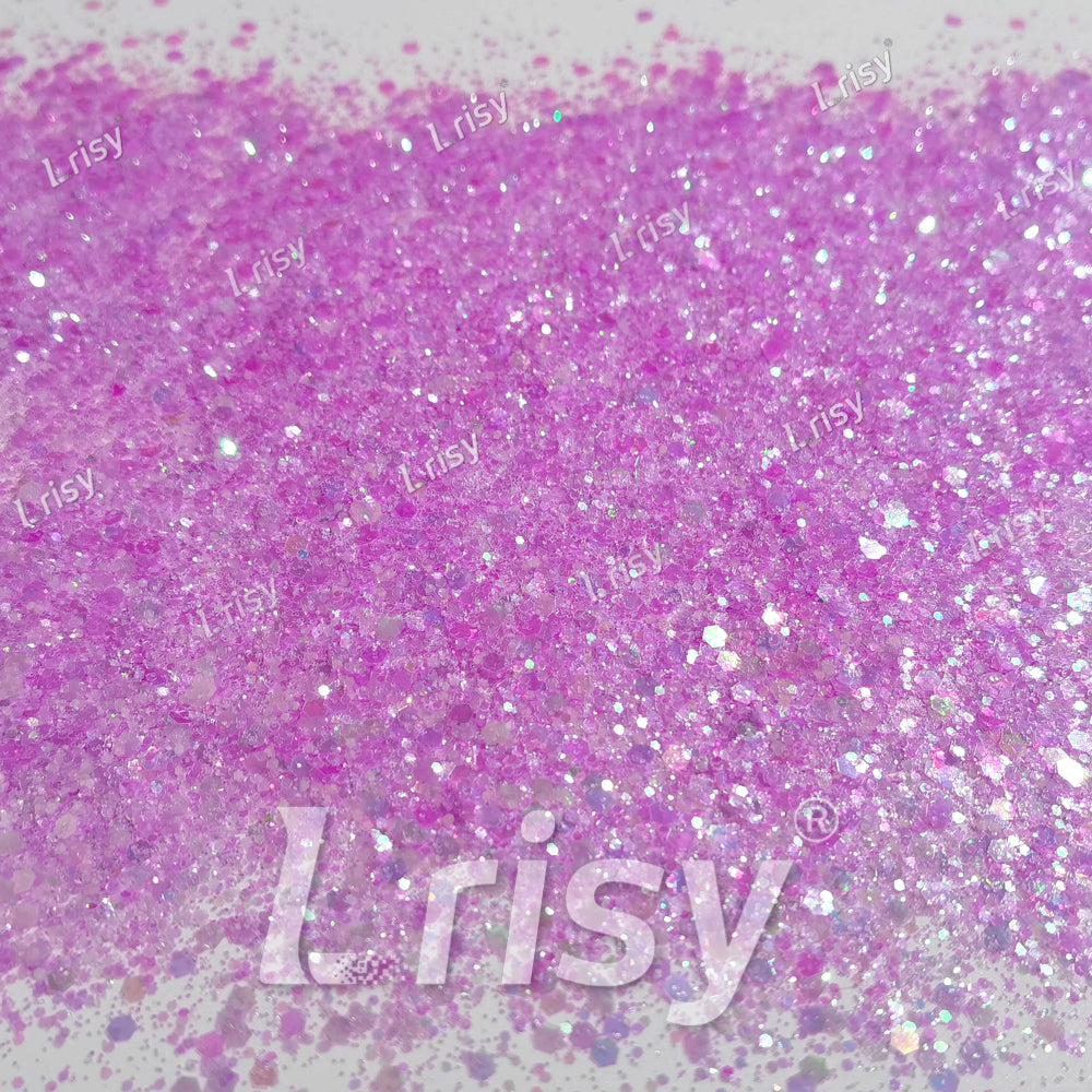 Mixed Lilac (Light Purple) Iridescent Solvent Resistant Glitter S503R