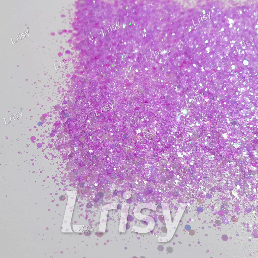 Mixed Lilac (Light Purple) Iridescent Solvent Resistant Glitter S503R