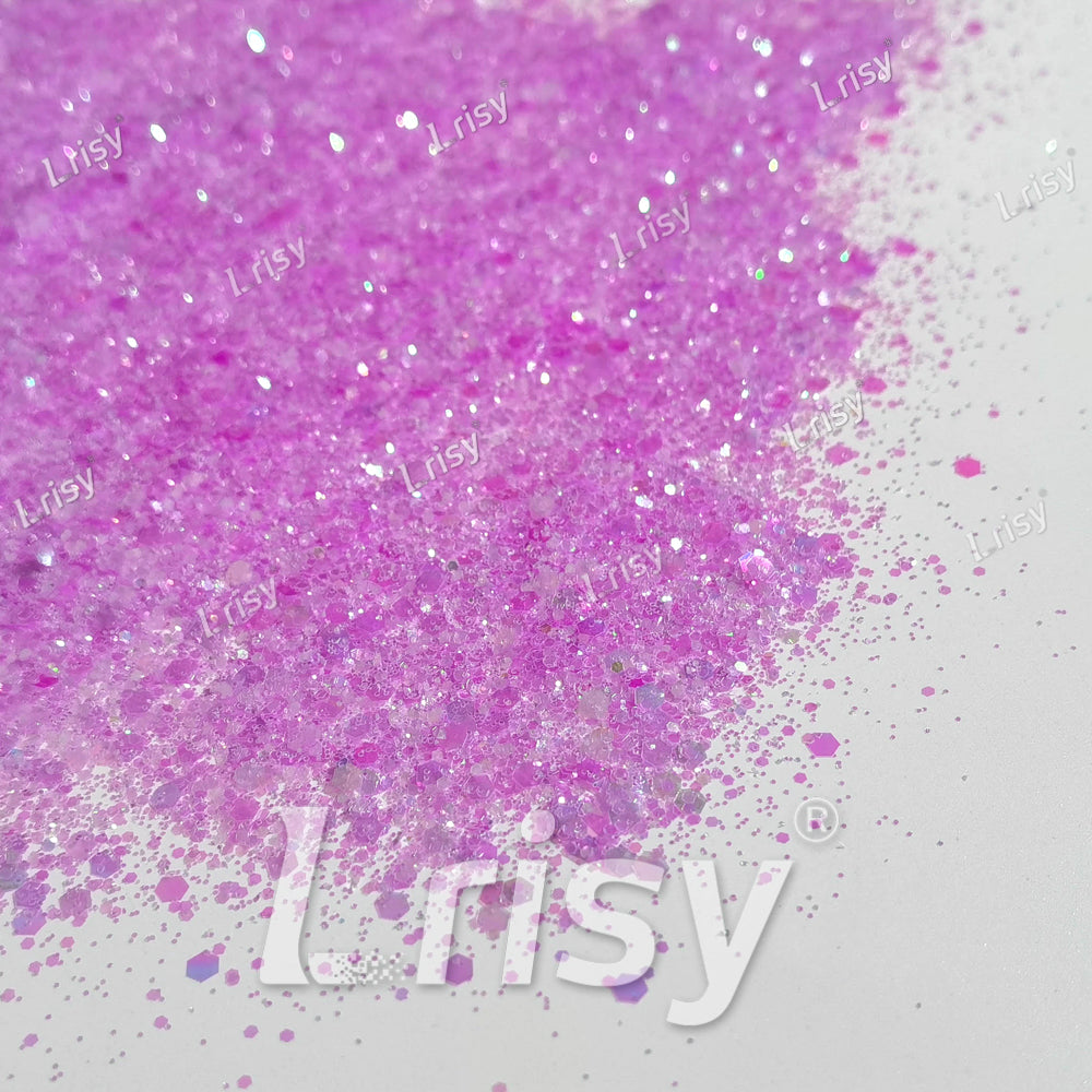 Mixed Lilac (Light Purple) Iridescent Solvent Resistant Glitter S503R