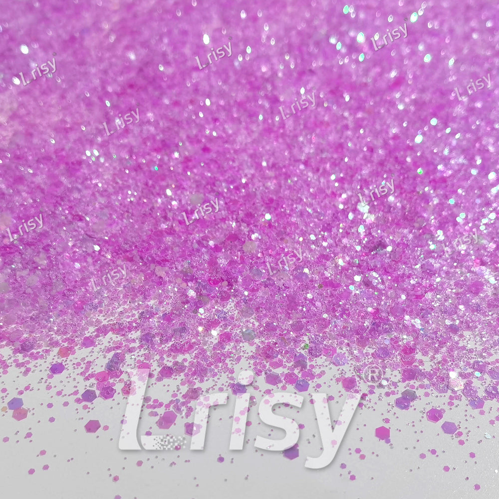 Mixed Lilac (Light Purple) Iridescent Solvent Resistant Glitter S503R