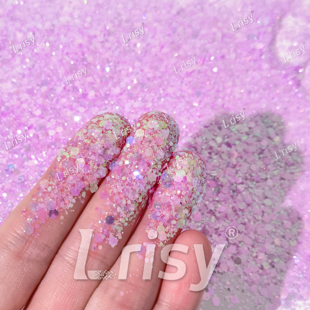 Mixed Lilac (Light Purple) Iridescent Solvent Resistant Glitter S503R