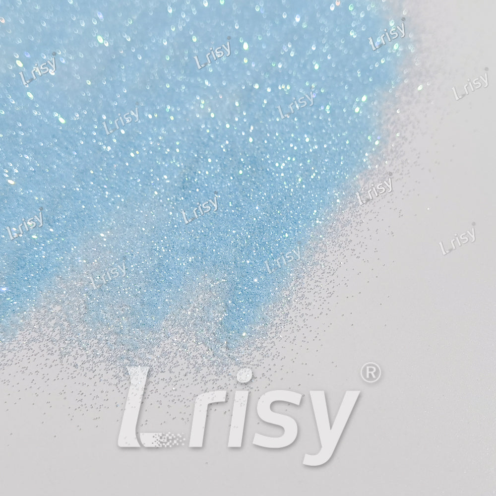0.2mm Sky Blue Iridescent Solvent Resistant Glitter S505R