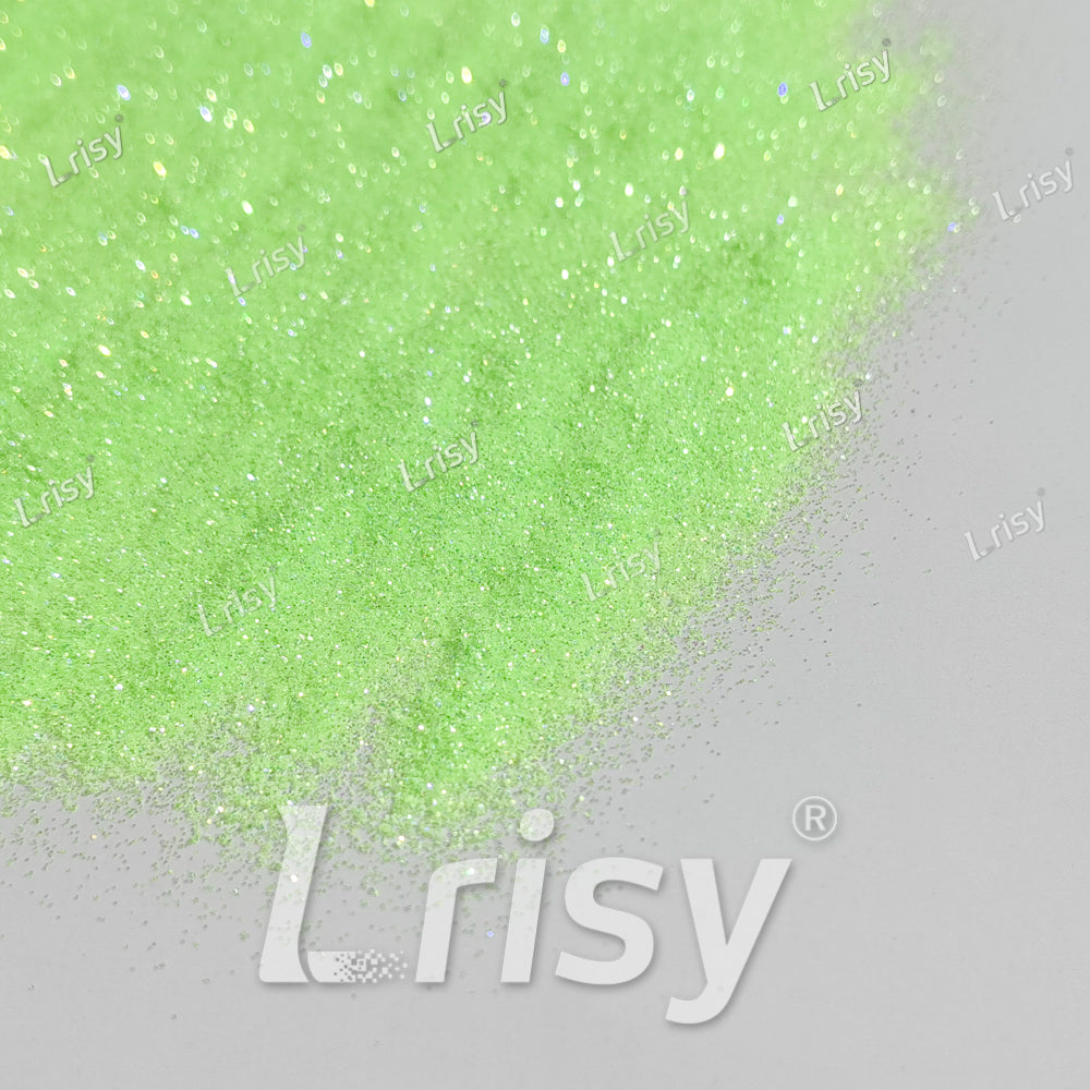 0.2mm Bright Green Iridescent Solvent Resistant Glitter S509R