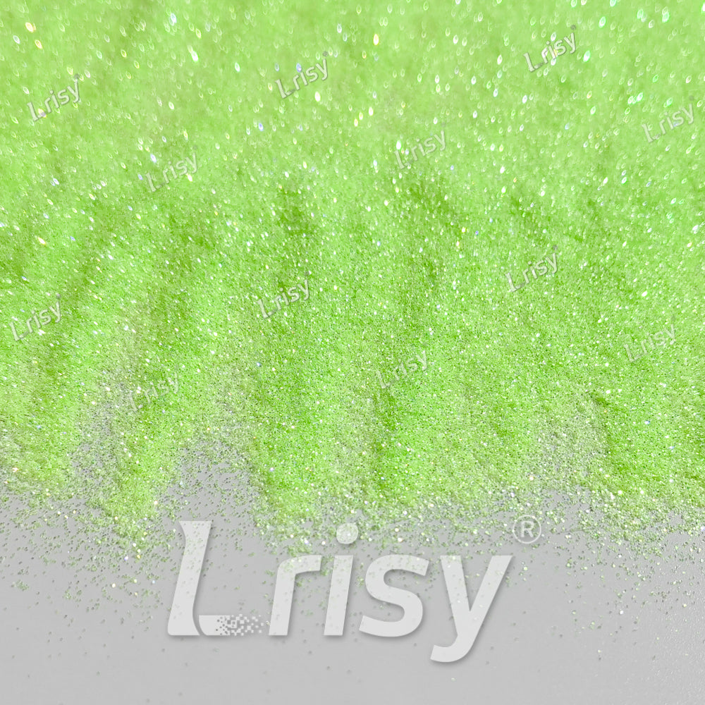 0.2mm Bright Green Iridescent Solvent Resistant Glitter S509R