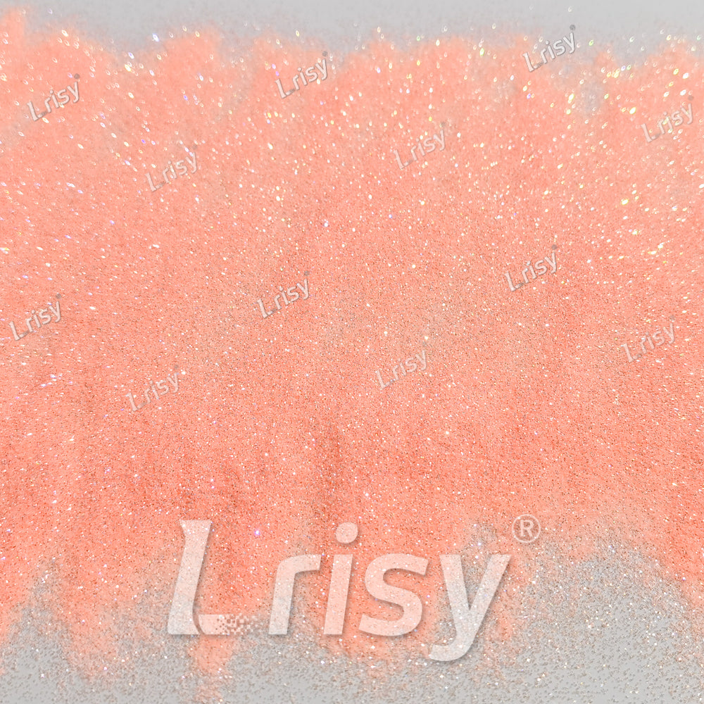0.2mm Bright Salmon Color Iridescent Solvent Resistant Glitter S506R