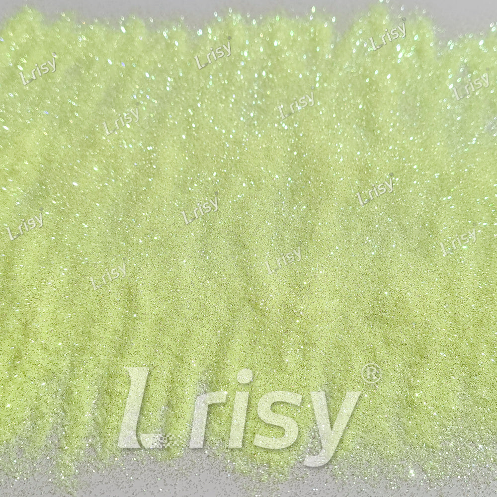 0.2mm Pale Lemon Green Iridescent Solvent Resistant Glitter S500R