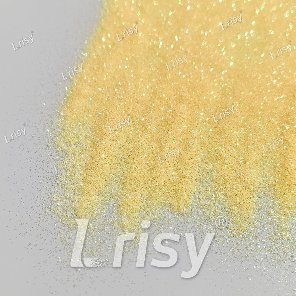 0.2mm Lemon Yellow Iridescent Solvent Resistant Glitter S504R