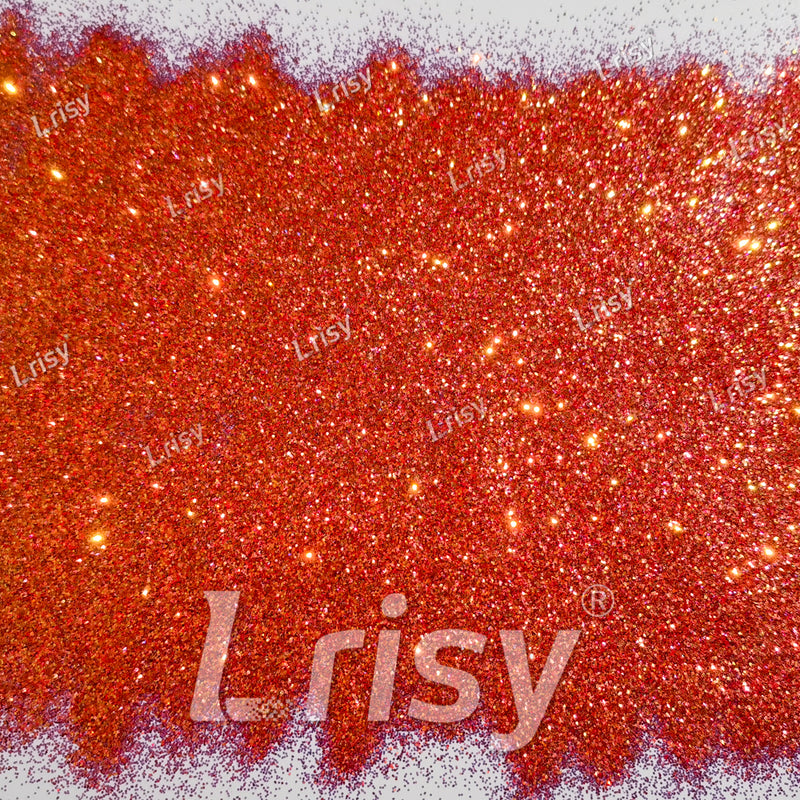 0.4mm Orange Red Brightness Iridescent Glitter F334R