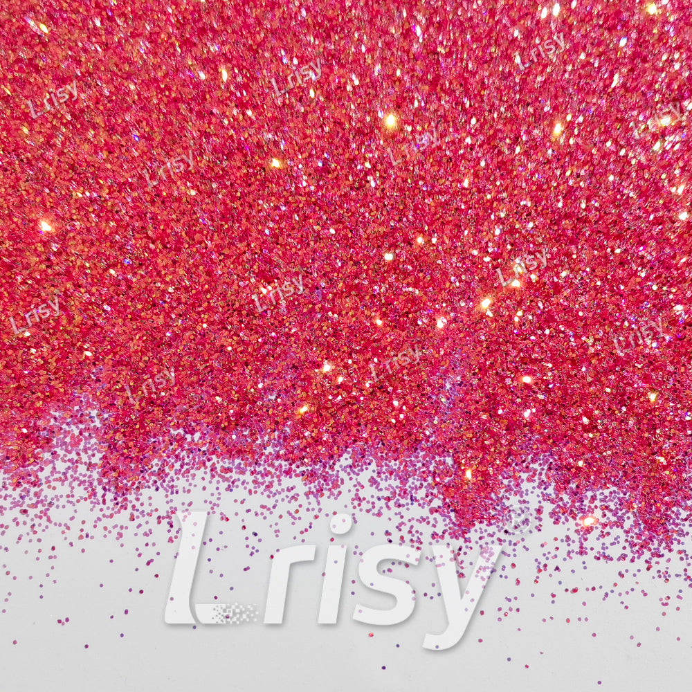 0.4mm Peony Red Brightness Iridescent Glitter F335R