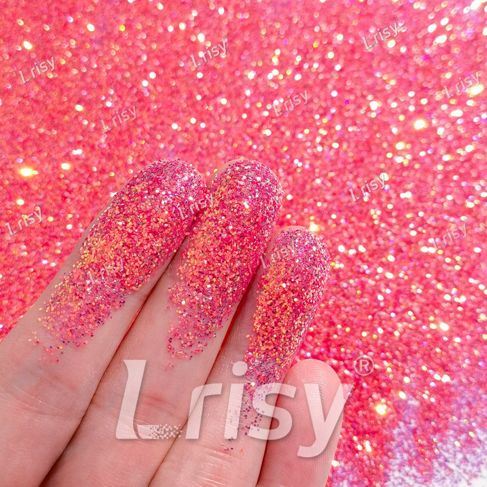 0.4mm Peony Red Brightness Iridescent Glitter F335R